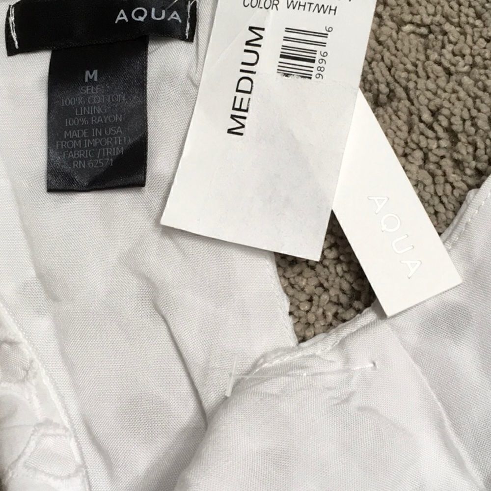 AQUA white dress. Runs small. NWT - Picture 9 of 9